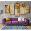 Retro Style World Map Canvas Wall Art (Made in the USA) - podprintz.com