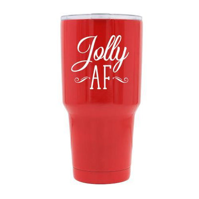 Jolly AF - Red Stainless Steel Mug - podprintz.com