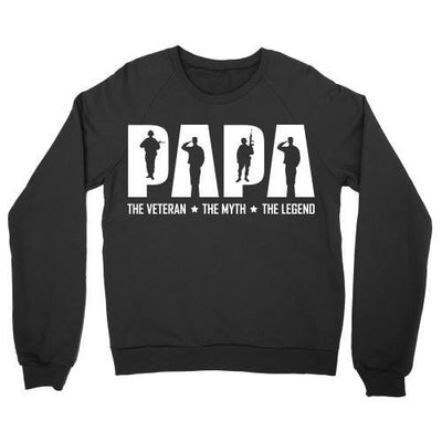 Papa: Veteran, Myth, Legend Shirt, Hoodie, Sweater (Father/Grandfather Gift) - podprintz.com