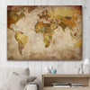 Retro Style World Map Canvas Wall Art (Made in the USA) - podprintz.com