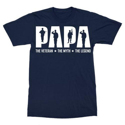 Papa: Veteran, Myth, Legend Shirt, Hoodie, Sweater (Father/Grandfather Gift) - podprintz.com