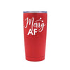 MERRY AF - RED STAINLESS STEEL MUG - podprintz.com