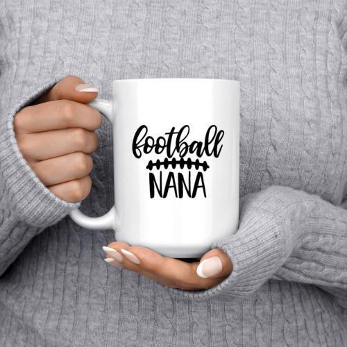 FOOTBALL NANA - WHITE COFFEE MUG - podprintz.com