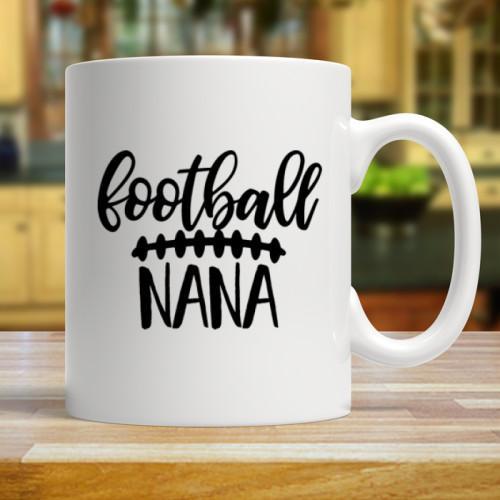 FOOTBALL NANA - WHITE COFFEE MUG - podprintz.com